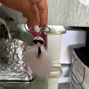 Karl Lagerfeld White and Black Key Holder